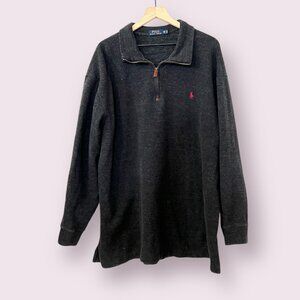 Polo Ralph Lauren Men's Sweater Dark Gray Zip Up Size 2XB Pullover